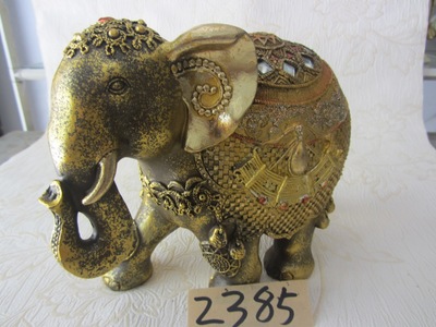 【樹脂陶瓷工藝品(行走銅金色大象)造型二】價格,廠家,圖片,塑料、樹脂工藝品,德化縣印藝印刷有限責任公司-