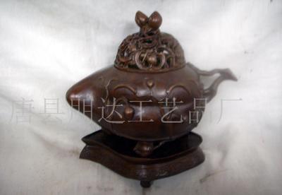 銅制壽桃熏爐(圖)