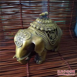 供應 仿古銅器工藝品 精銅擺件 吉祥如意 大象香薰爐