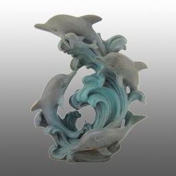 銅工藝品 五海豚