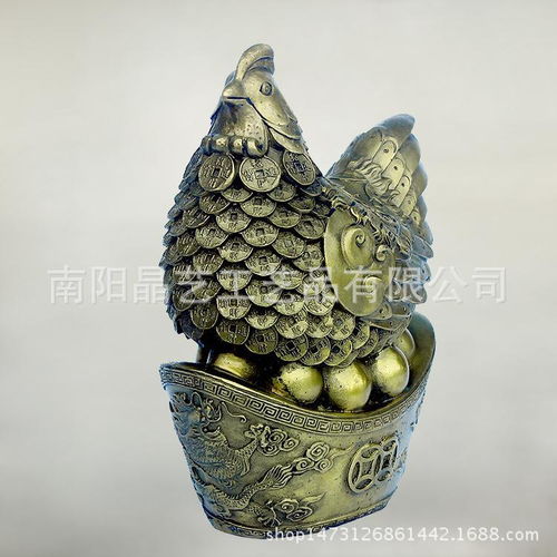 純銅雞擺件元寶孵蛋母雞老母雞招財送子家居裝飾工藝品風水擺設