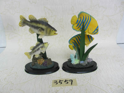【樹脂陶瓷工藝品家居(水景魚套二)3559】價格,廠家,圖片,塑料、樹脂工藝品,德化縣印藝印刷有限責任公司-